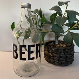 64 Fl oz. Beer Jug Bottle. Farmhouse, Country, Rustic BAR Decor. Beer Gr…
